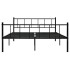 Estructura de cama de metal negro 180x200