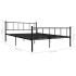 Estructura de cama de metal negro 180x200