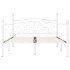 Estructura de cama con somier metal blanco 120x200