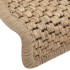 Alfombrilla autoadhesiva escalera sisal 15 uds arena 65x21x4