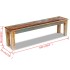 Banco de madera maciza reciclada 160x35x46