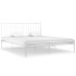 Estructura de cama de metal blanco 140x200