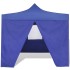 Cenador plegable azul con 4 paredes 3x3