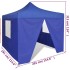 Cenador plegable azul con 4 paredes 3x3