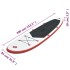 Set de tabla inflable de paddle surf SUP rojo y