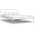 Estructura de cama de metal blanco 140x200