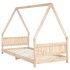 Estructura de cama para niños madera maciza de pino 90x200