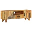 Mueble TV tallado a mano madera maciza reciclada 120x30x40 cm