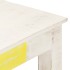 Mesa de centro de madera de mango maciza blanca 110x60x45