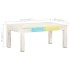 Mesa de centro de madera de mango maciza blanca 110x60x45