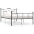 Estructura de cama de metal gris 120x200