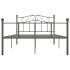 Estructura de cama de metal gris 120x200