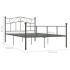 Estructura de cama de metal gris 120x200