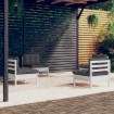 Muebles de jardín 4 pzas con cojines antracita madera de pino