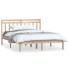 Estructura de cama doble pequeña de madera maciza 120x190