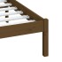 Estructura de cama madera maciza de pino marrón miel 140x200