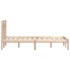 Estructura de cama de madera maciza de pino 200x200