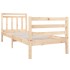 Estructura de cama individual pequeña madera maciza 75x190