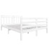 Estructura de cama de madera maciza blanca 140x190