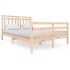 Estructura de cama madera maciza 140x200