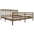 Estructura de cama madera maciza marrón miel 200x200