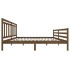 Estructura de cama madera maciza marrón miel 200x200