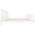 Estructura de cama madera maciza blanca 200x200