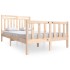 Estructura de cama doble pequeña de madera maciza 120x190