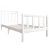 Estructura de cama madera maciza blanco 90x200