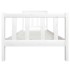 Estructura de cama madera maciza blanco 90x200