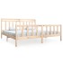 Estructura de cama de madera maciza 200x200