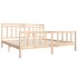 Estructura de cama de madera maciza 200x200