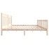 Estructura de cama de madera maciza 200x200