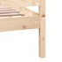 Estructura de cama de madera maciza 200x200