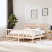 Estructura de cama de madera maciza super king 180x200 cm