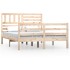 Estructura de cama de madera maciza 160x200