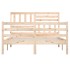 Estructura de cama de madera maciza 160x200