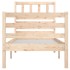 Estructura de cama individual de madera maciza 90x190