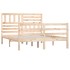 Estructura de cama de madera maciza 150x200