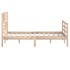 Estructura de cama de madera maciza 150x200