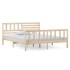 Estructura cama doble pequeña madera maciza 135x190