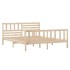 Estructura cama doble pequeña madera maciza 135x190