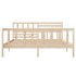 Estructura cama doble pequeña madera maciza 135x190