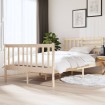 Estructura de cama doble pequeña de madera maciza 120x190 cm