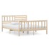 Estructura de cama doble pequeña de madera maciza 120x190