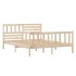 Estructura de cama doble pequeña de madera maciza 120x190