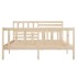 Estructura de cama doble pequeña de madera maciza 120x190