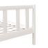 Estructura de cama individual madera maciza blanco 75x190