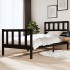 Estructura de cama madera maciza negro 90x200