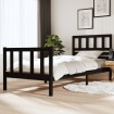 Estructura de cama madera maciza negro 90x200 cm